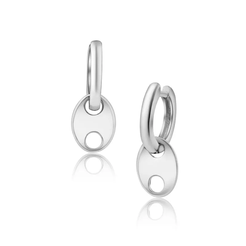 12.5Mm Marina-Style Dangling Hoop Earrings – 925 Sterling Silver 1