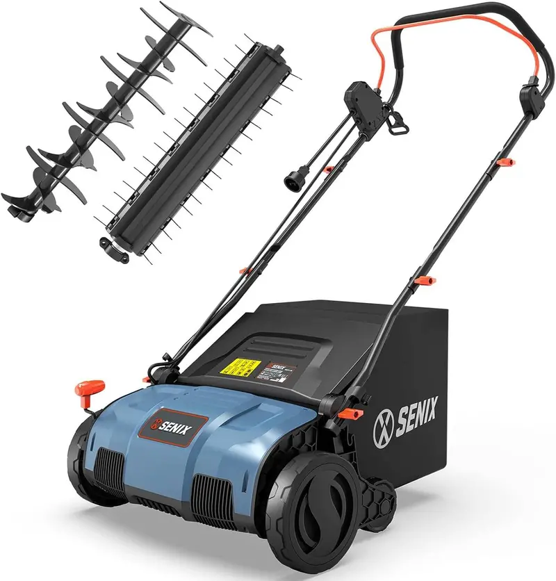 13-Amp 15" Corded Electric Dethatcher & Scarifier — Enhanced Coverage & Dual Action 1