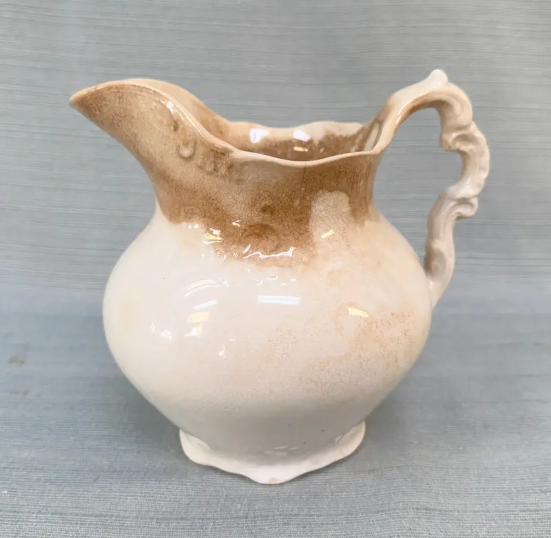 19Th-Century British Ironstone Ceramic Pitcher – Antique Stoneware 1