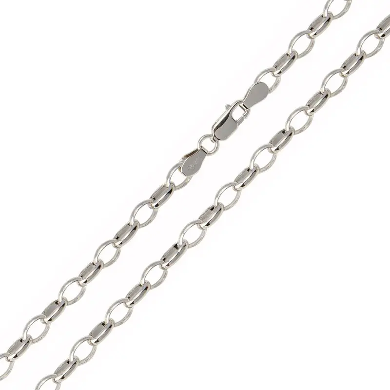 5Mm Rhodium-Plated Belcher Link Chain In 925 Sterling Silver – Ch948 Rh 1