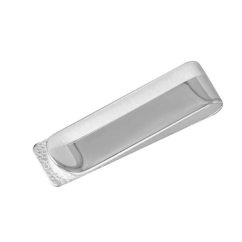 925 Sterling Silver Bimetallic Money Clip With Contrasting Polished And Matte Finishes 1