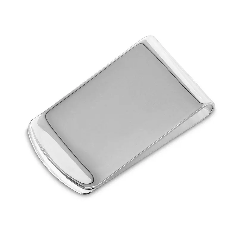 925 Sterling Silver High-Polish Wide Money Clip - Moneyclip9 1