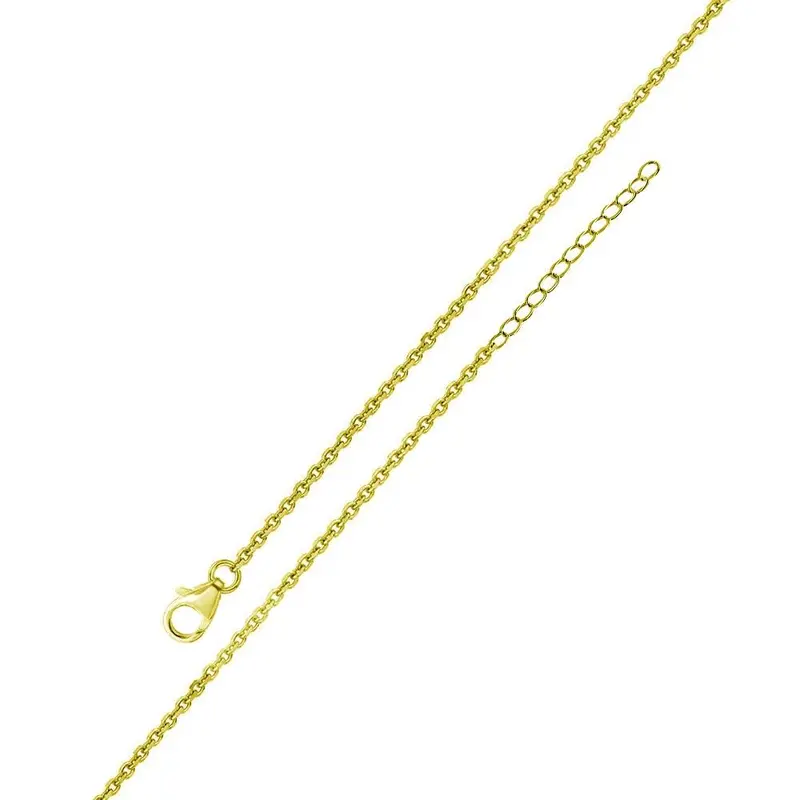 Adjustable 1.6Mm Gold-Plated Sterling Silver Extension Chain With Lobster Claw - S040Gp-Claw 1