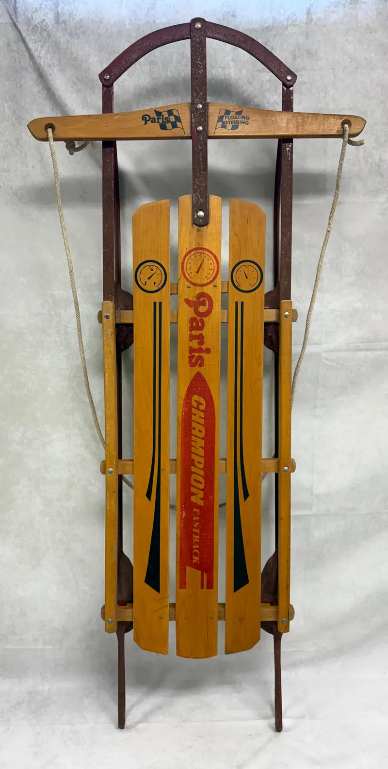 Antique Paris Champion Fastback Sled – Wood And Metal Model 650 1