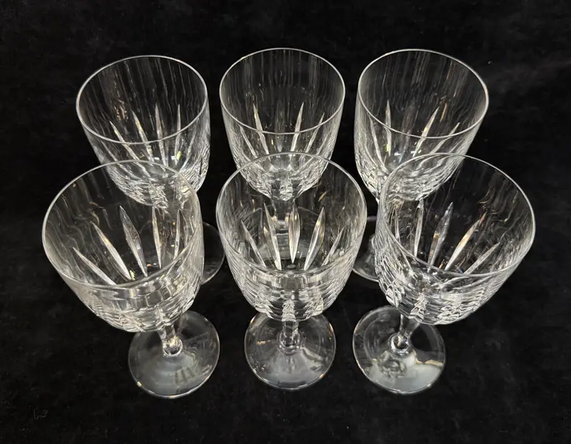 Atlantis Castelo Collection: Set Of 6 Crystal Water Goblets 1