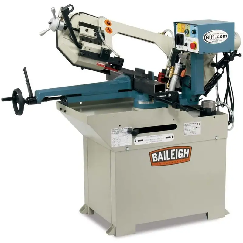 Baileigh Bs-250M Horizontal Miter Band Saw – 110V, 8-Inch Metal Cutting Saw With Miter Head 1