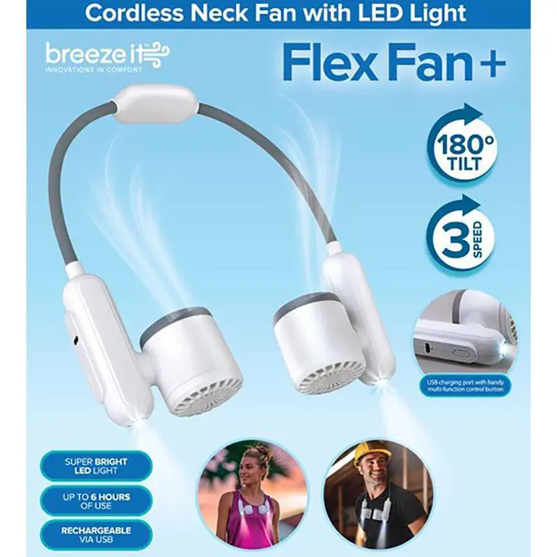 Breeze It Flex Portable Fan With Built-In Led Light (As Seen On Tv) 1
