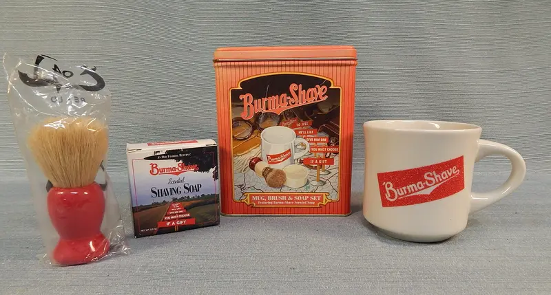 Burma-Shave Vintage Shaving Set – Mug, Brush & Soap 1