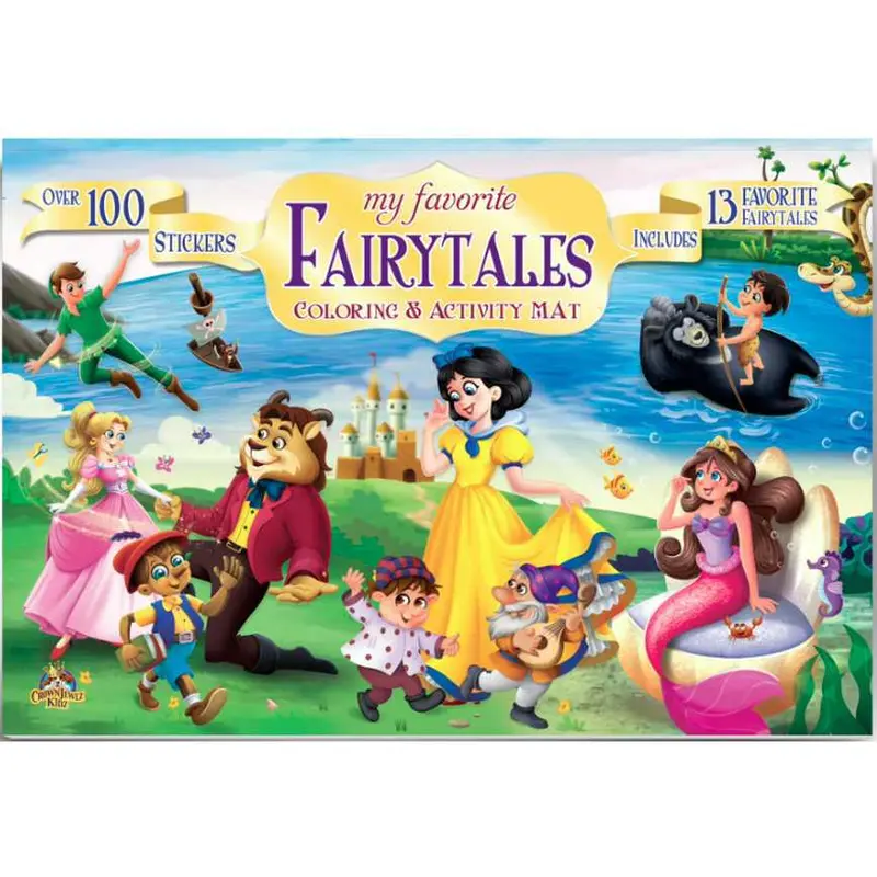 Classic Fairy Tales Coloring & Activity Mat For Kids 1