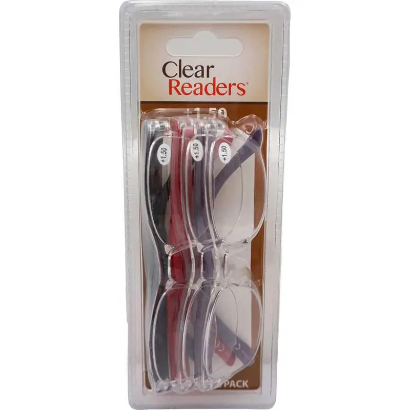 Clear Readers Premium Reading Glasses – 3-Pack (Multiple Strengths Included) 2