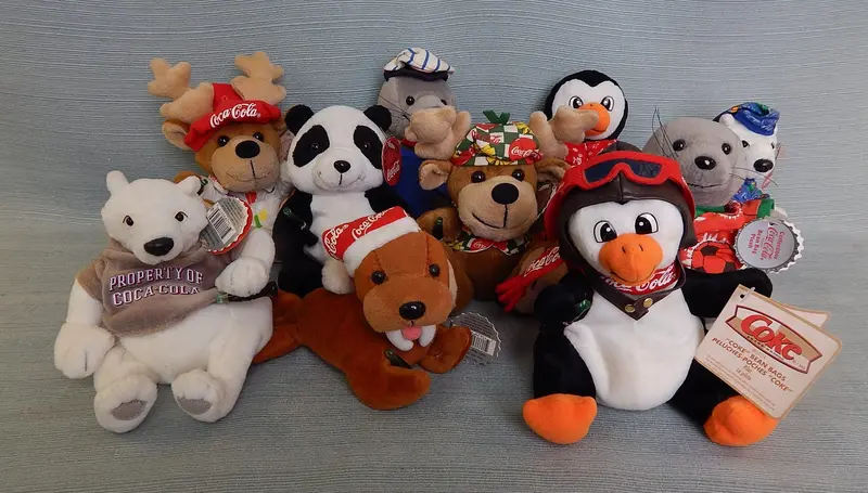 Collectible Coca-Cola Beanbag Animal Set – 10-Piece Vintage Plush Collection 1