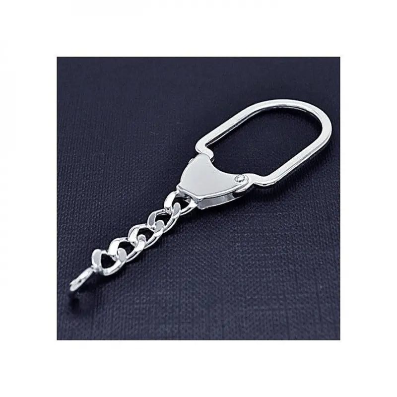 Customizable 925 Sterling Silver Dangling Keychain Pendant (Keychain7) 1
