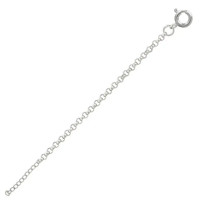 Delicate 1.8Mm Rolo Anklet In Polished Sterling Silver – Cha702 1