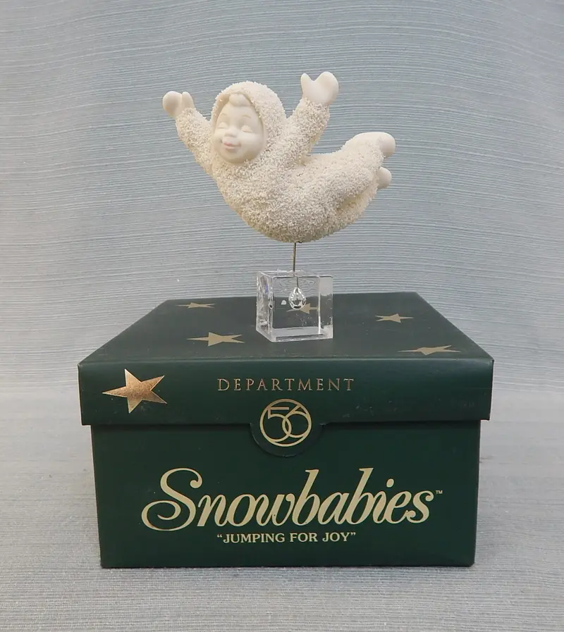 Dept. 56 Snowbabies Collectible – 'Jumping For Joy' Holiday Sculpture 1