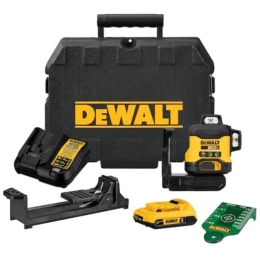 Dewalt 20V Green 3-Plane 360° Horizontal Line Laser Kit 1