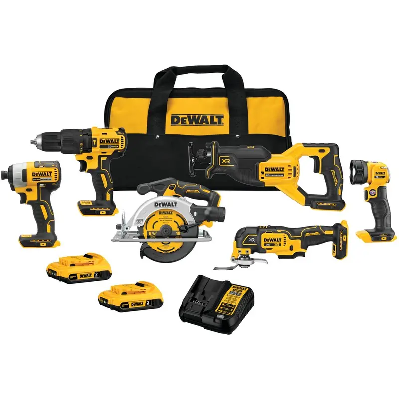 Dewalt Dck675D2 20V Max Brushless 6-Piece Power Tool Combo Kit (2 × 2.0Ah Batteries + Charger) 1