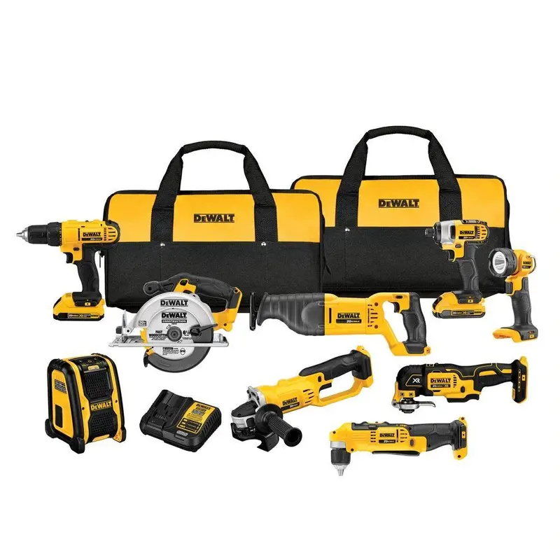 Dewalt Dck940D2 20V Max Cordless 9-Piece Tool Combo Kit (Drill, Impact, Saw, Grinder) 1