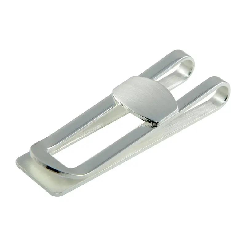 Dual-Car Slot 925 Sterling Silver Money Clip With Matte And High-Polish Detailing – Moneyclip15 1