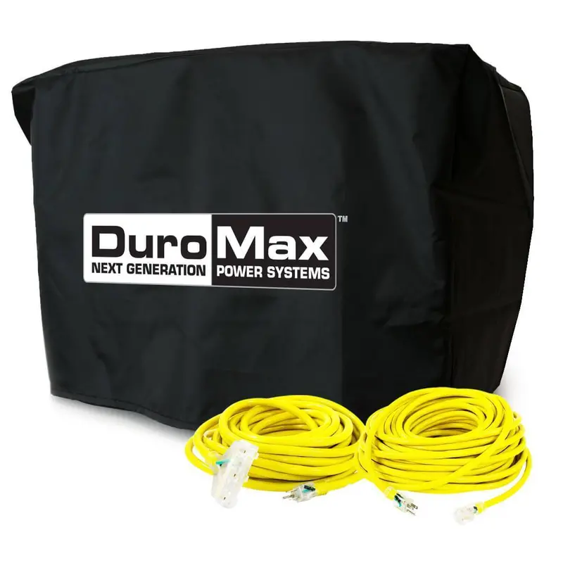 Duromax Small Generator Accessory Kit: Cords + Cover For 5,500W And Smaller Models 1