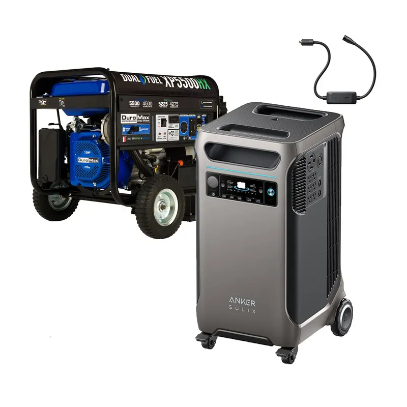 Duromax Xp550Hx Portable Generator + Anker Solix F3000 Power Station – 120V Compatibility Kit 1