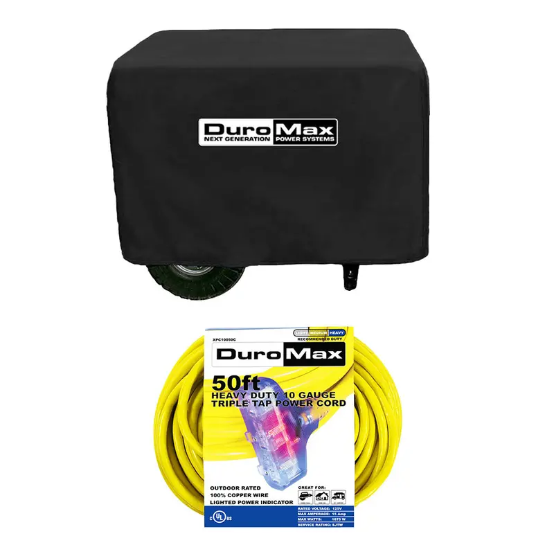 Duromax Xphxsmlkit Hx-Series Compact Generator Accessory Kit – Power Cord & Protective Cover 1
