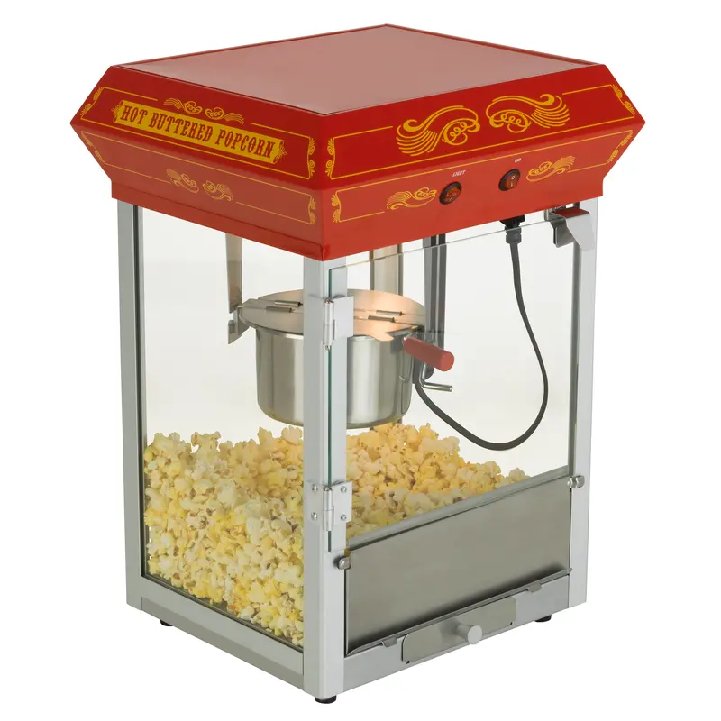 Funtime Ft421Cr 4-Ounce Red Bar-Style Popcorn Popper – Space-Saving Tabletop Model 1