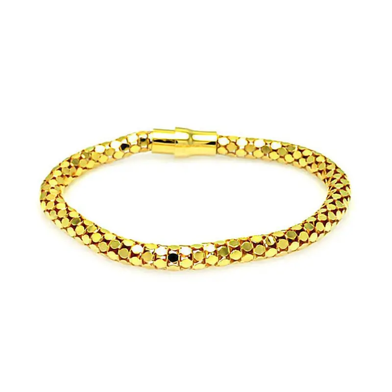 Gold-Plated Sterling Silver Coreana-Style Italian Bracelet 1
