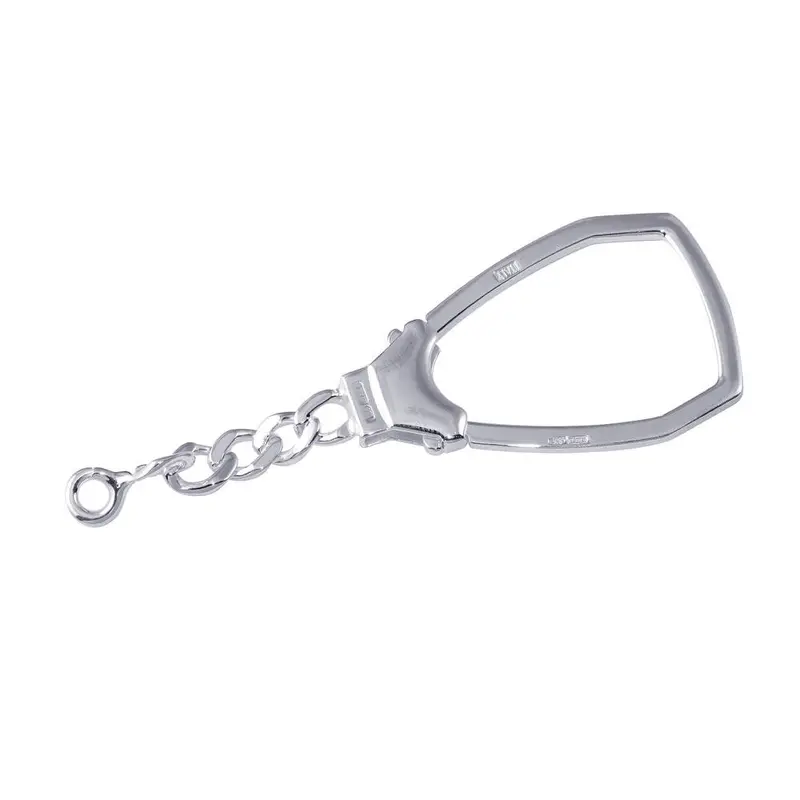 Highly Polished Minimalist Sterling Silver Keychain - Keychain31 1