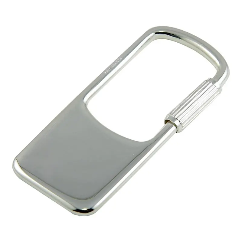 Industrial-Chic Screw-Shaped Keychain In Bright Sterling Silver 1