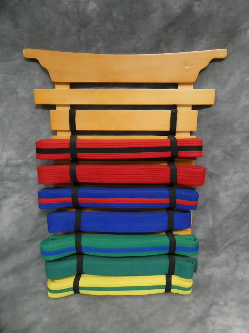 Kidkraft Wooden Martial Arts Belt Display Rack – 8-Slot Hanging Organizer 1