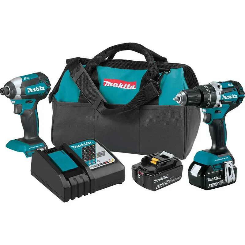 Makita Xt269M Brushless Cordless Combo Kit – Two 18V 4.0Ah Lxt Tools In One Package 1