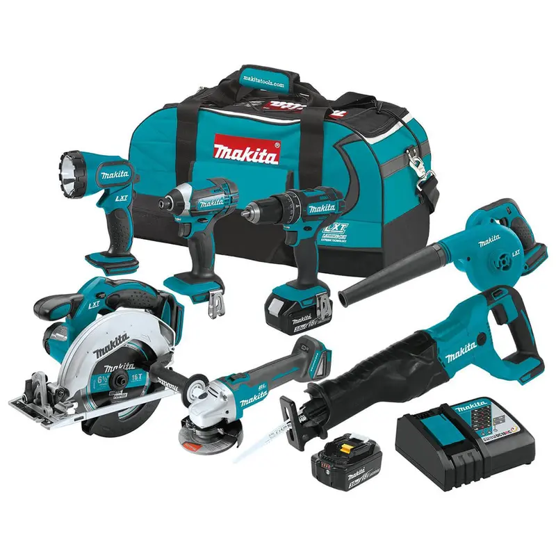 Makita Xt706 7-Tool 18V Lithium-Ion Cordless Power Tool Combo Kit 1