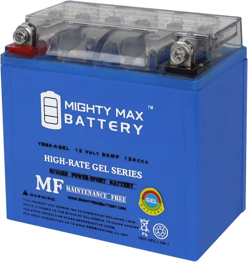 Mighty Max Yb9A-Agel 12V 9Ah Gel Battery – 130 Cca, Maintenance-Free Agm 1