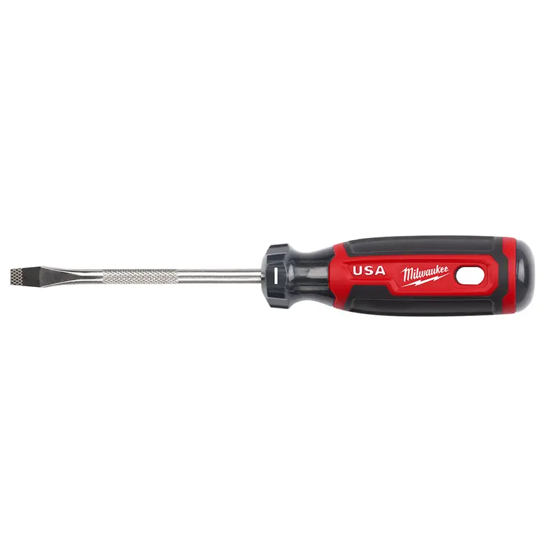 Milwaukee 1/4" Slotted Screwdriver – 4" Cushion-Grip Handle, Made In Usa 1