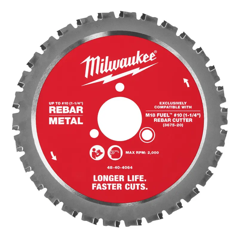 Milwaukee #10 1-1/4" Rebar Cutting Blade — 5-Count Pack 1