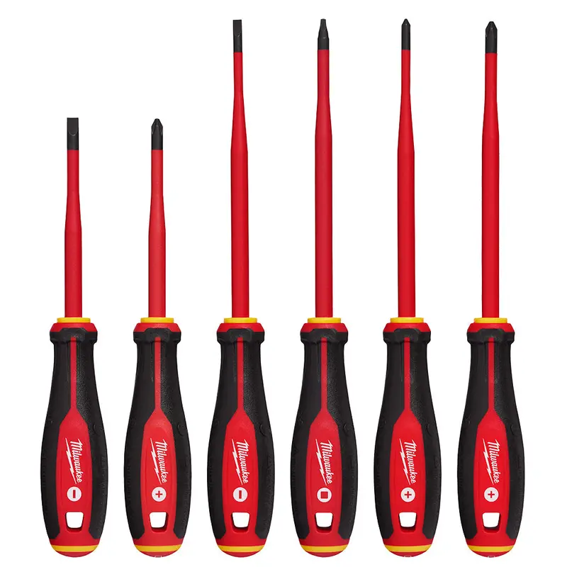 Milwaukee 1000V Insulated Slim-Tip Screwdriver Set – 6-Piece (48-22-2206) 1