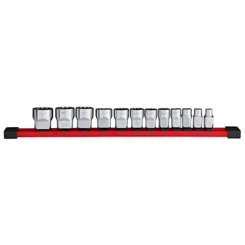 Milwaukee 12-Piece 3/8" Drive 12-Point Standard Sae Socket Set (48-22-9420) 1