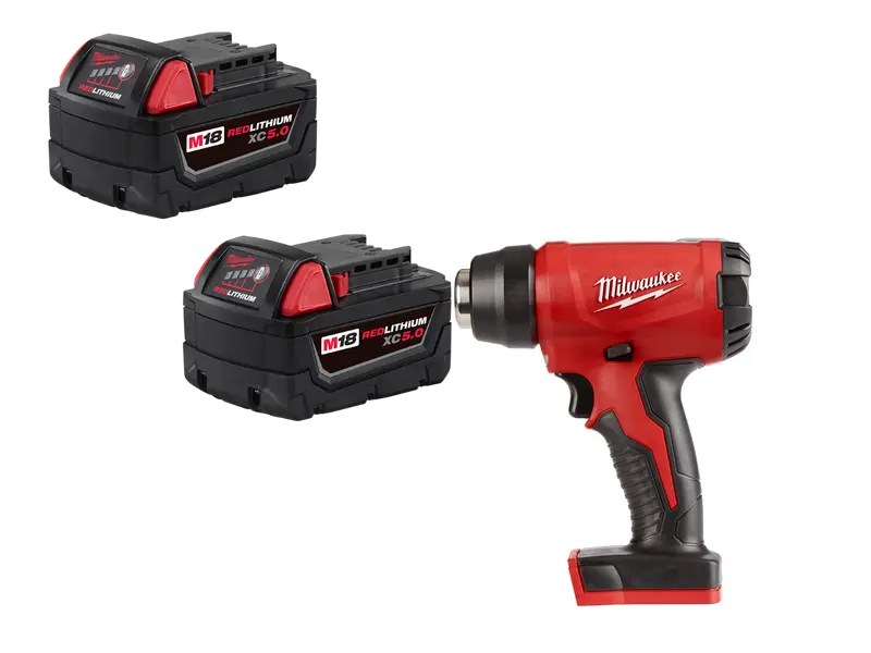Milwaukee 2688-20Bt5 M18 Heat Gun Kit – Includes Xc5.0 Extended-Capacity Battery (2-Pack) 1
