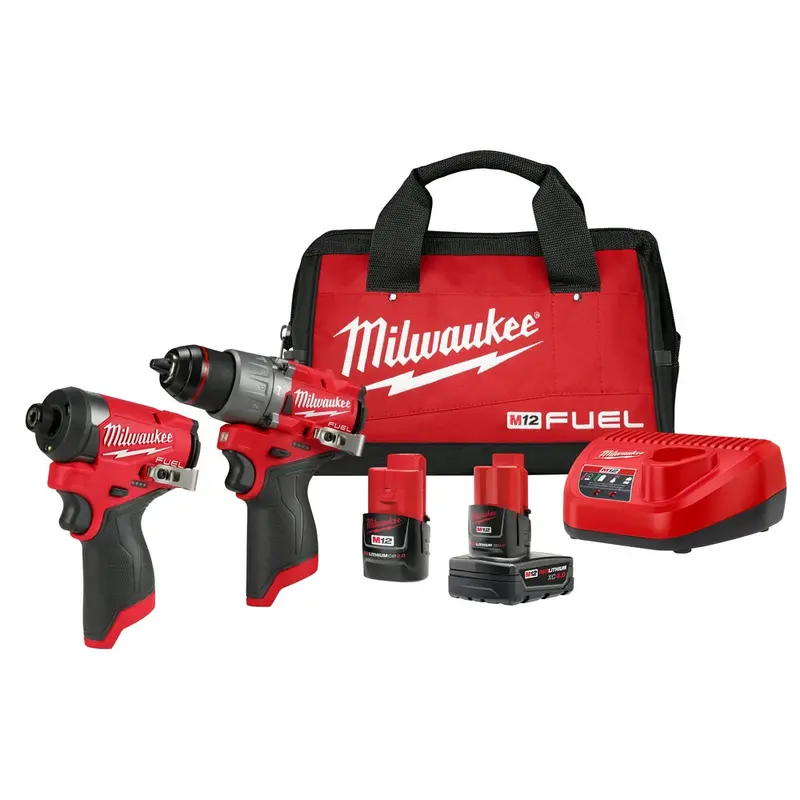 Milwaukee 3497-22 M12 Fuel 12V 2-Tool Combo Kit With Dual Batteries 1