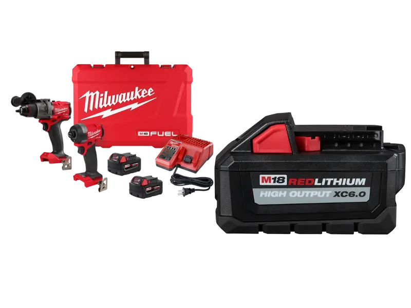Milwaukee 3697-22X6 M18 Fuel 2-Tool Combo Kit With 6.0Ah Battery 1