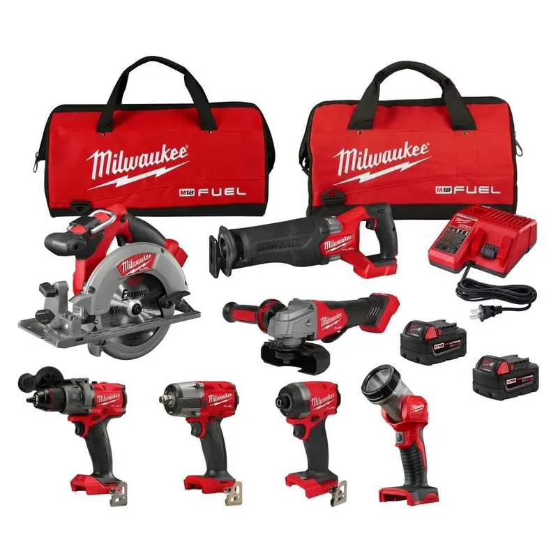 Milwaukee 3697-27 M18 Fuel 18V 7-Piece Cordless Combo Kit 1