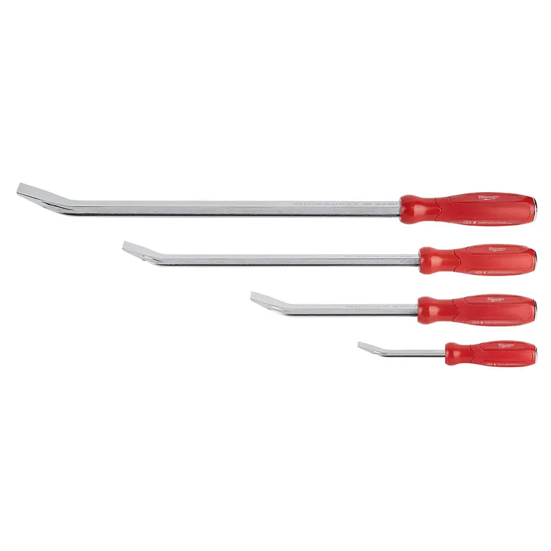 Milwaukee 48-22-9214 4-Piece All-Metal I-Beam Pry Bar Set With Hammer-Ready Design 1