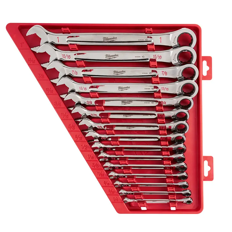 Milwaukee 48-22-9416 15-Piece Sae Ratcheting Combination Wrench Set 1