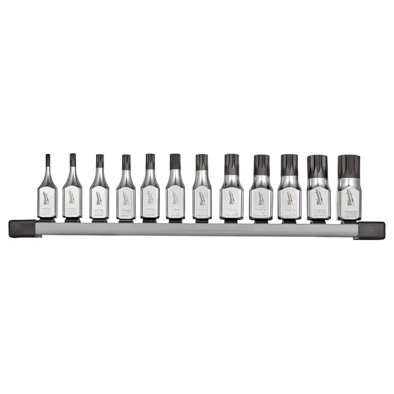 Milwaukee 48-22-9536 12-Piece 3/8" Drive Triple Square (Robertson) Bit Socket Set 1
