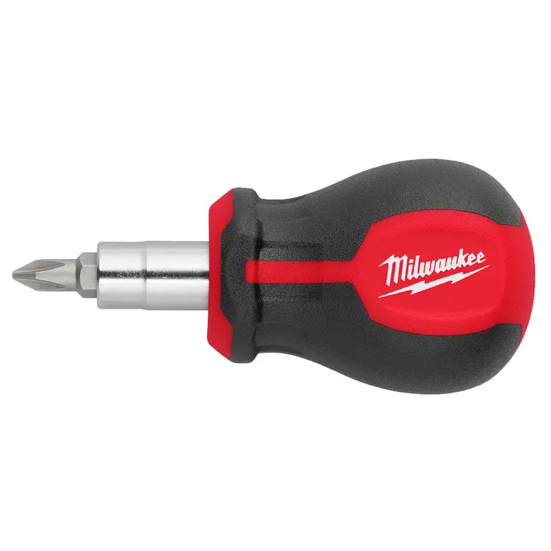Milwaukee 6-In-1 Stubby Multi-Bit Screwdriver With Compact Dipped Grip 1