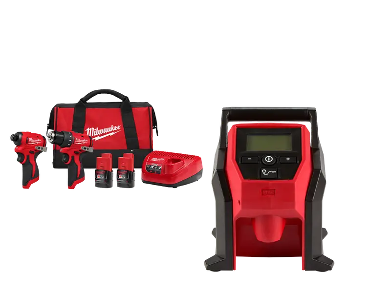 Milwaukee M12 12V 2-Tool Cordless Combo Kit Featuring Inflator 1