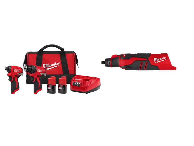 Milwaukee M12 12V 2-Tool Cordless Combo Kit Featuring Rotary Tool 1