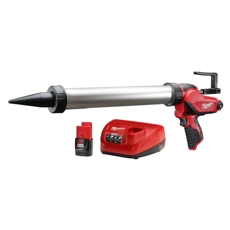 Milwaukee M12 12V 20 Oz Aluminum Caulk & Adhesive Dispenser Kit 1