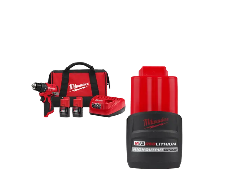 Milwaukee M12 Compact Drill/Driver Kit With Extra 2.5Ah Battery – Model 3401-22X2 1