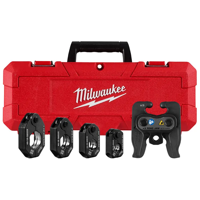 Milwaukee M12 Force Logic Cts-V Pivoting Press Ring Kit: 1/2"–1-1/4" (49-16-2490X) 1